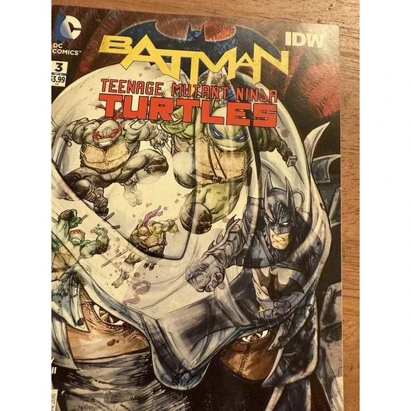 BATMAN TEENAGE MUTANT NINJA TURTLES # 3 VF/NM DC COMICS 2016 - Picture 4 of 10